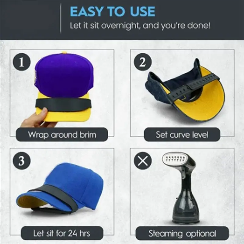 B23B With 9 Brim Curve Hat Brim Bender Hat Shaper Hat Curve Band Tool Reusable Convenient Shaper Hat Curving Band view 6