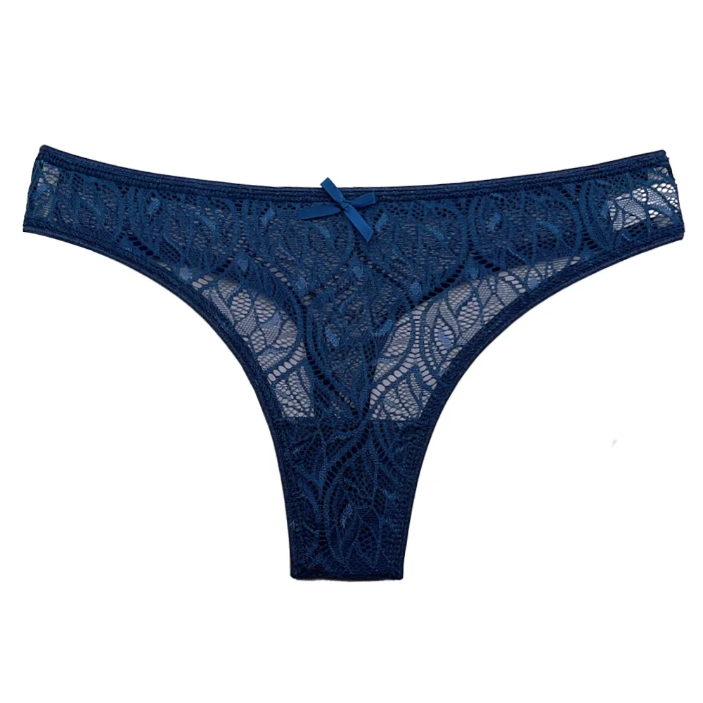 12 ks/sada sexy krajkových tang, dámské průhledné kalhotky G-string, krajkové spodní prádlo s T-back, módní dámské kalhotky M-XL 87416 - náhled 2