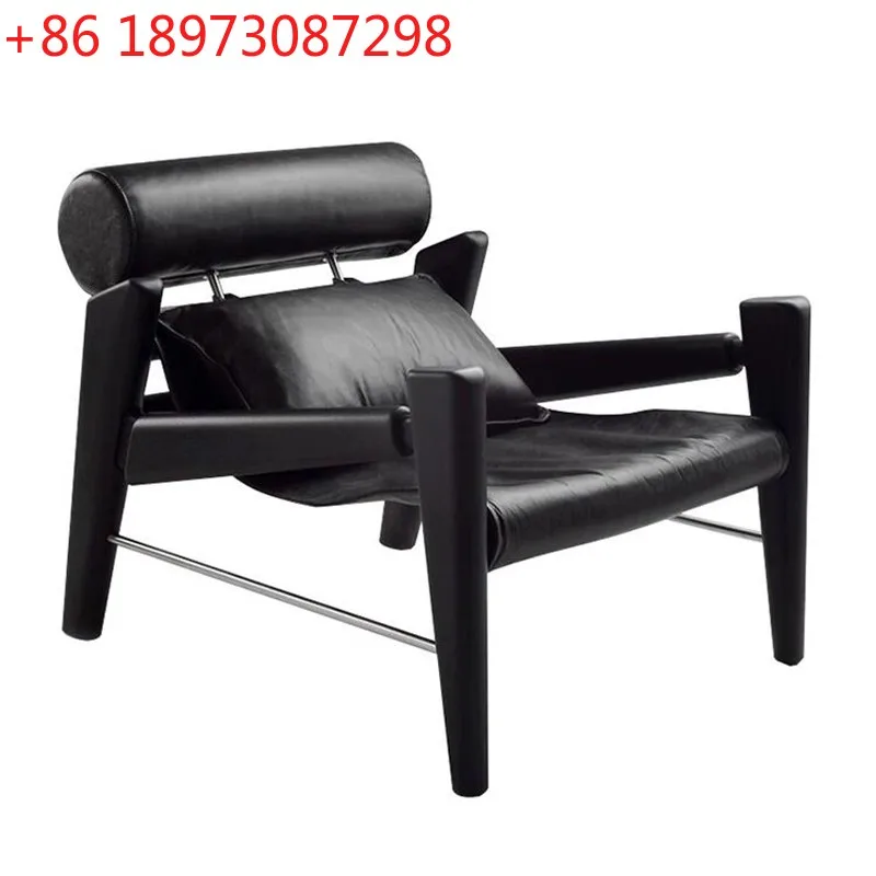 

Скандинавский диван-кресло из цельного дерева, современное простое кресло для проживания в семье в стиле ретро, кресло для ленивого отдыха