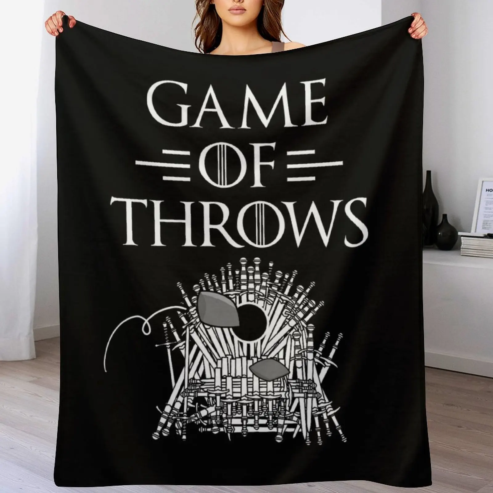 Game Of Throws Funny Cornhole Bean Bag Toss Lawn Game Design Throw Blanket Heavy Blankets For Sofas Decorative Throw Blankets