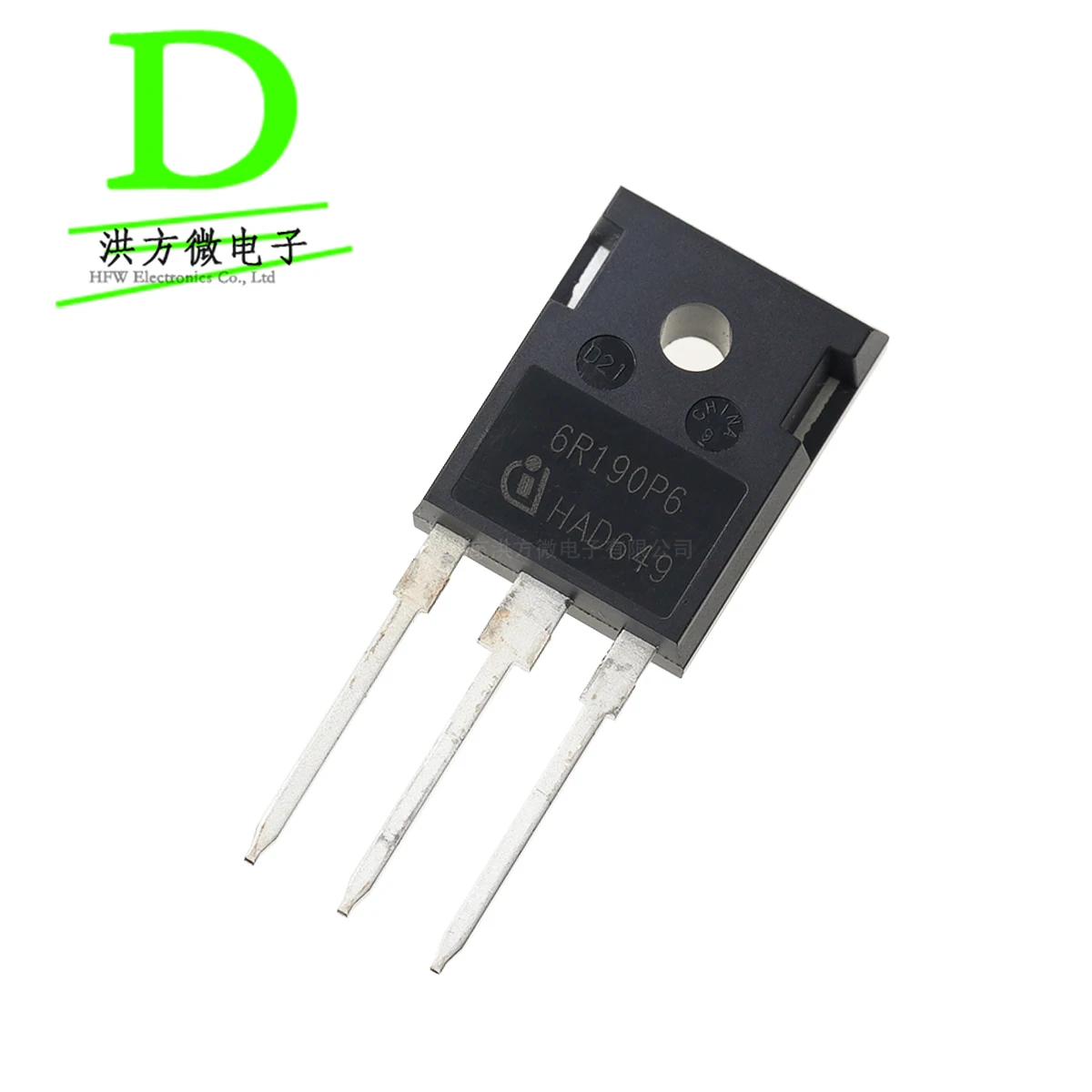 طباعة شاشة moset N-Channel ، جديدة وأصلية ، 1.2 V ، 20.2A ، IPW60R190P6 ، إلى-، 6R190P6 ، IPW60R190P6FKSA1 ، 5