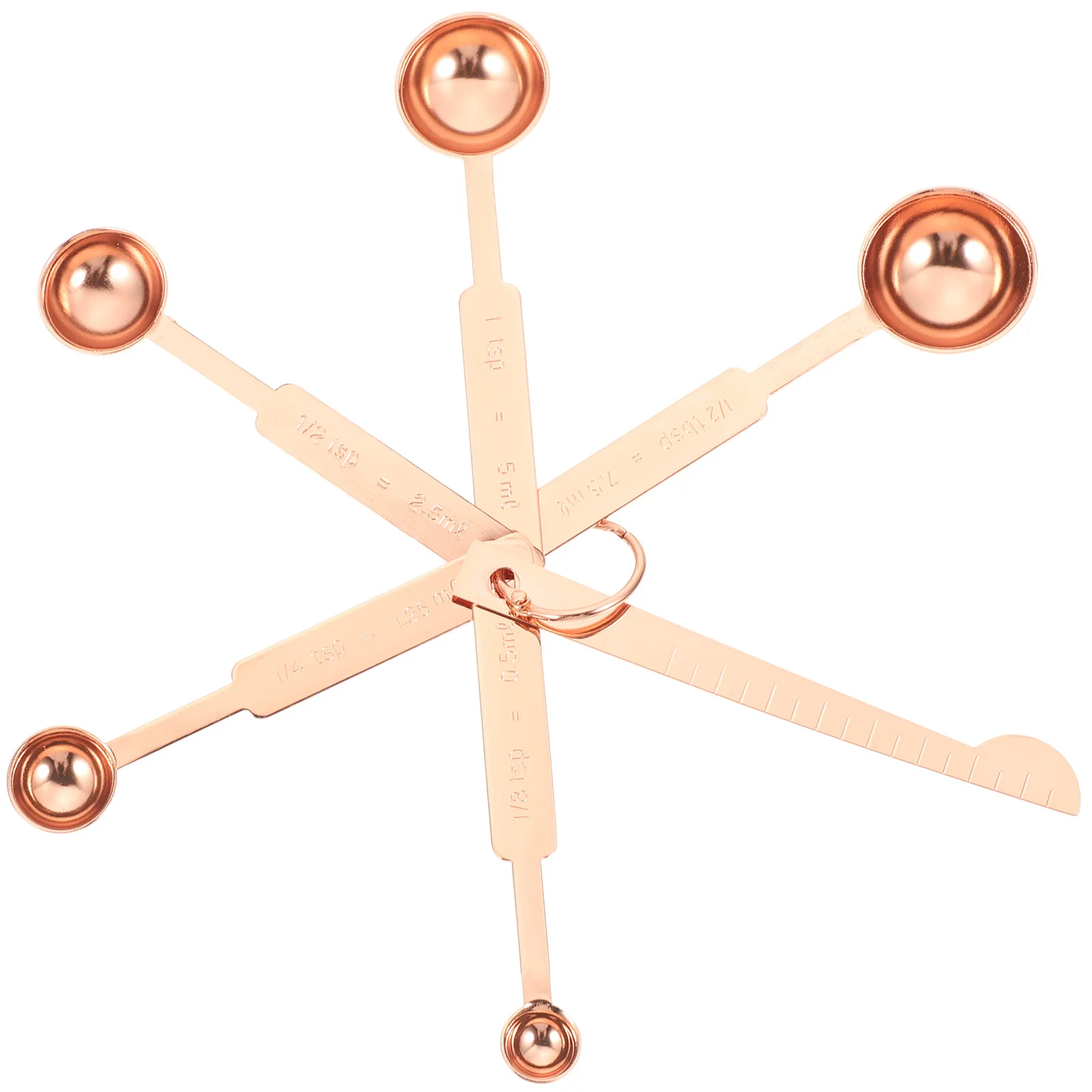 

1 Set Of Measuring Spoons Stainless Steel For Baking Coffee Powder Kitchen Use Reusable Teaspoons Tablespoon Measure Cup Spoon