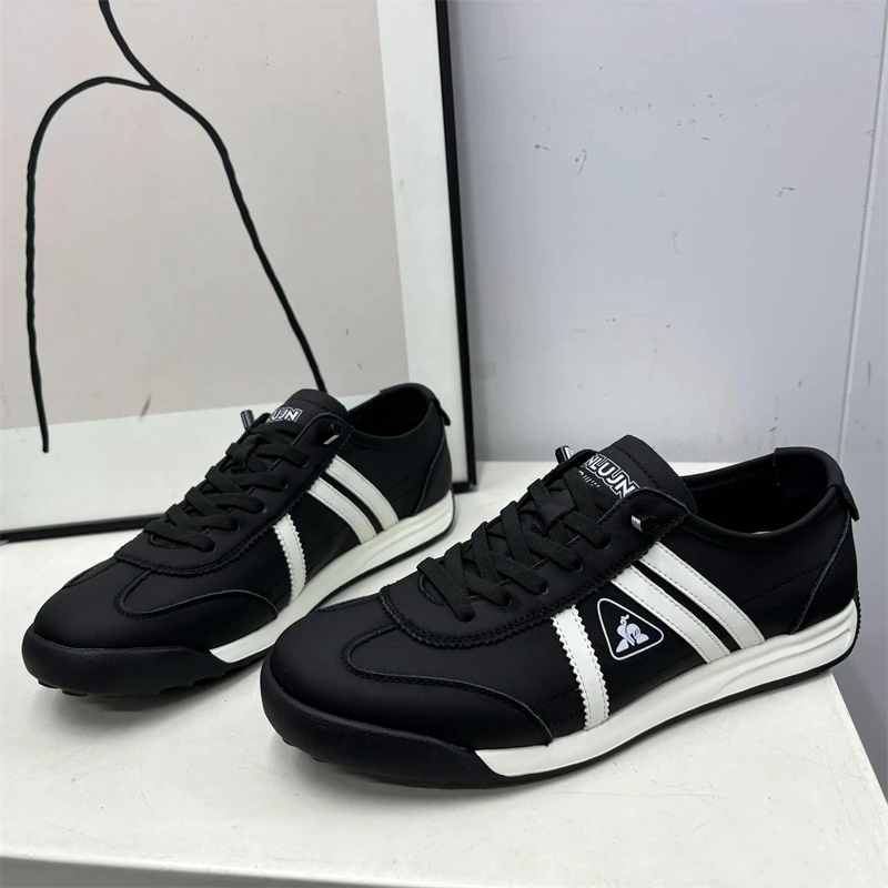 spring-2025-new-sle-men's-casual-oes-leather-lightweight-trendy-korean-college-sle-round-toe-laced-up-faion-sneakers