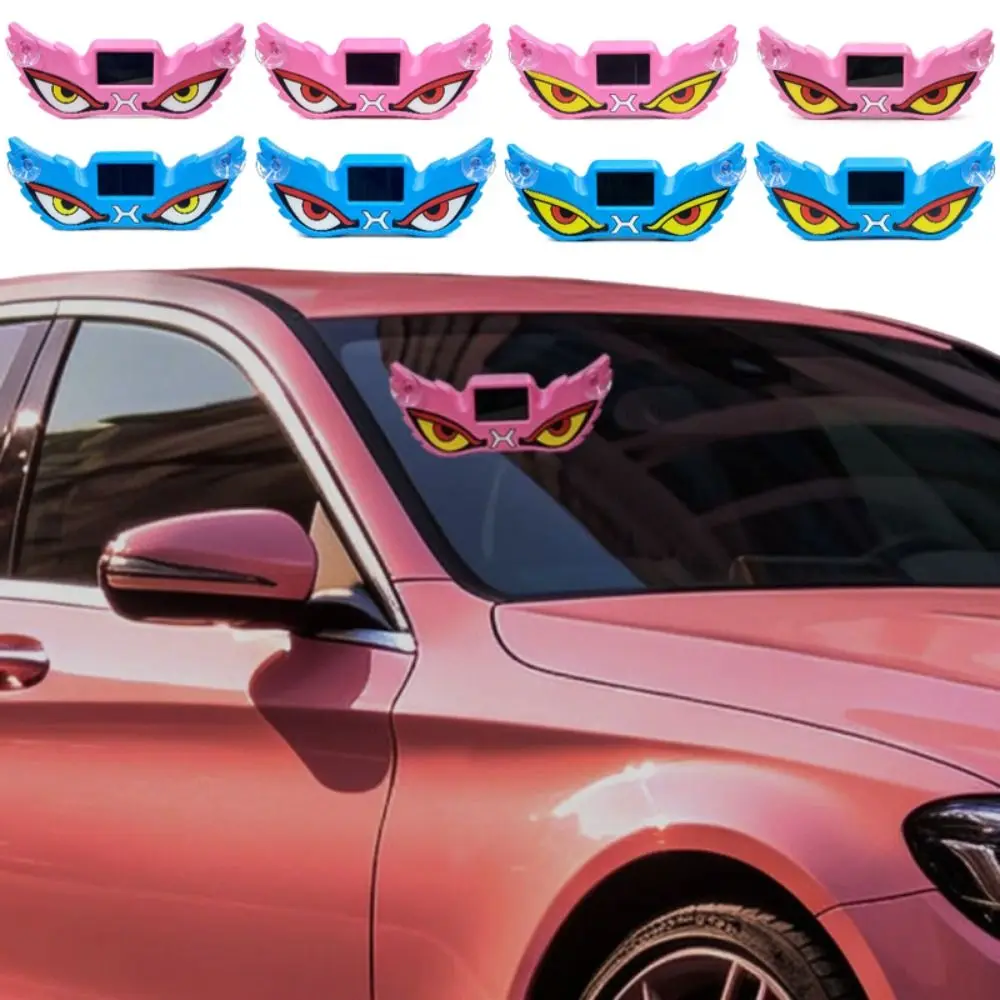 5 Modes Car Demon Eye Light Creative Suction Cup Installation Solar Warning Light Safety Flashing Car Atmosphere Light Universal