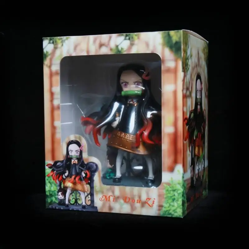 Spy × Family Anya Forger ​ ​   Cos Nezuko Anime Demon Slayer Figuur Zithouding Action Figure Pvc Model Pop Collectie Speelgoed Cadeau