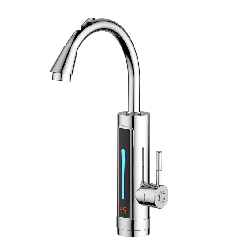 Snelverwarming Kraan Met Led Scherm En Geen Watertank Voor Kleine Keuken Elektrische Verwarming Dual Use