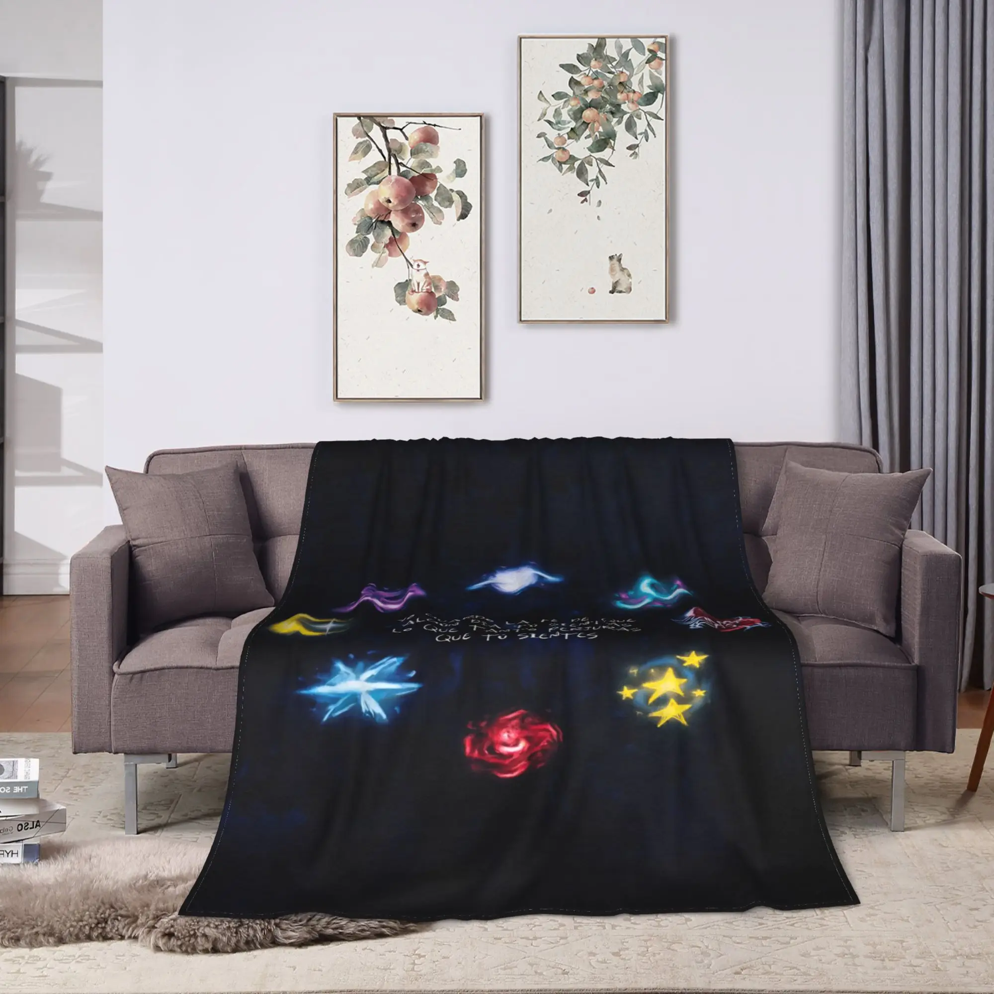 S-Saiko SAKURA Singer Flannel Blanket Winter  Soft Bedding Throws for Girls Boys Home Decor Print Bedspread Sofa Bed Cover