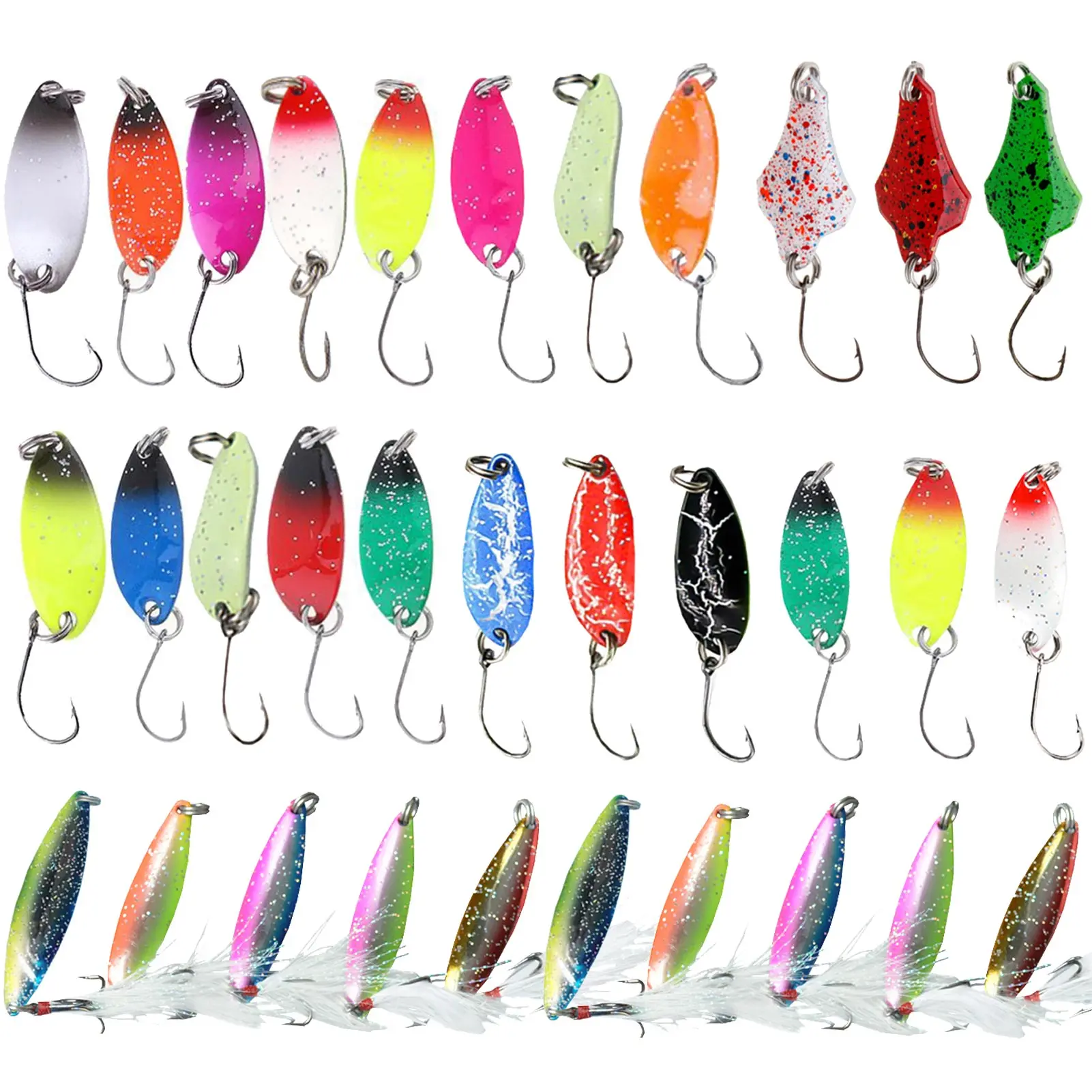 Señuelos Spinnerbaits Free Fisher con spinners metálicos y triples - imagen 3