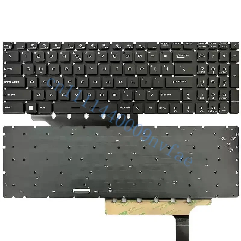US Laptop Keyboard for MSI GP76 GE76 GP77 Raider 10UE 10UG 10UH 11UH 11UE 11UG MS-17K3 MS-17K2 Black Pre-Key RGB Backlit 0.3