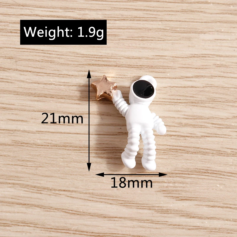 Tusember 10 Stück Legierung Spaceman Stern Astronaut Charm Anhänger für Schmuckherstellung Ohrringe Armband Halskette Zubehör DIY Handwerk – Detail 2