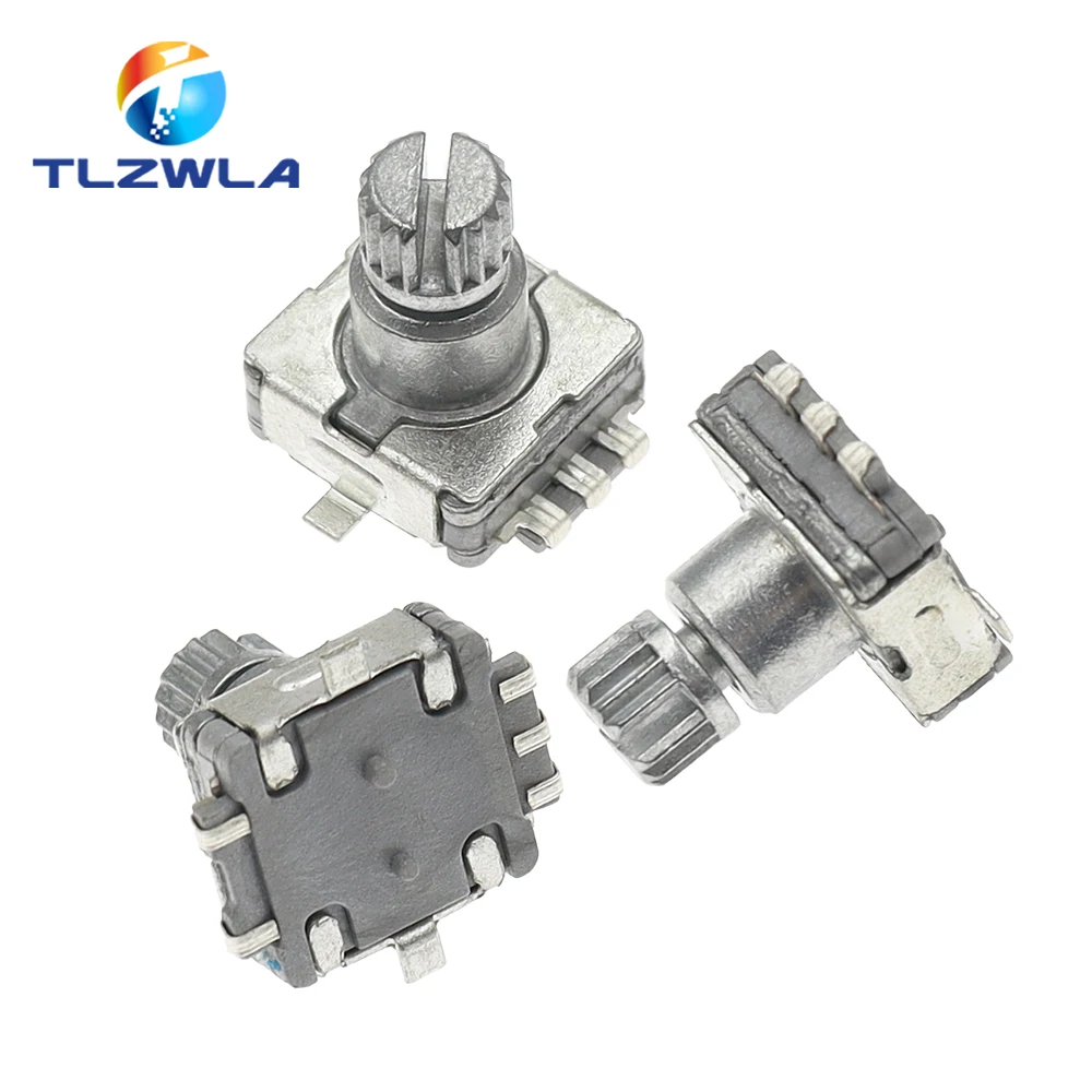 5PCS Rotary Encoder Switch EC11 With Push Switch 5Pin SMD Type Handle Length 10MM Plum Shaft