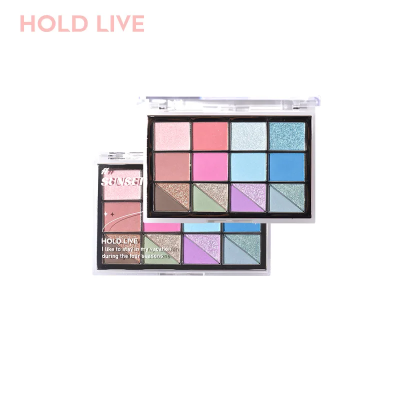 HOLD LIVE Play Colour Light Eyeshadow Palette 16-Color Matte Pearl Eyeshadow Blue Pink Purple Rare Makeup Beauty Cosmetics