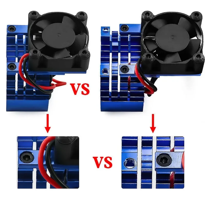 30 mm motorkoelventilator voor 3650 3660 3670 540, efficiënte aluminium koellichaam, RC auto vrachtwagen upgrade onderdelen, D361