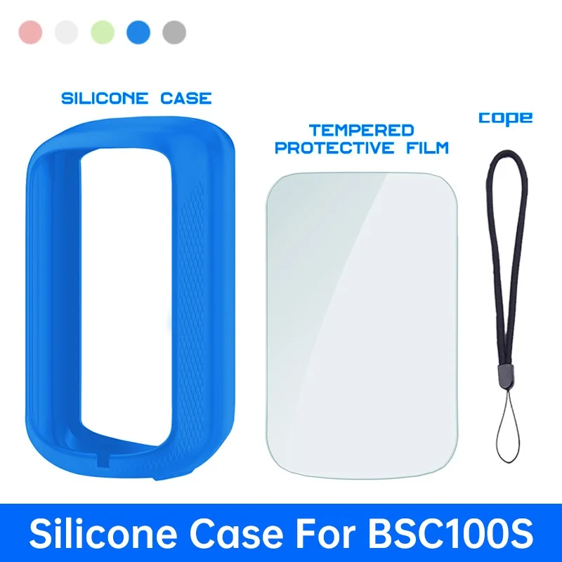 IGPSPORT BSC100S Case Bicycle Computer Silicone Protection Cover Silicone Color Case Protector with Tempered protective film