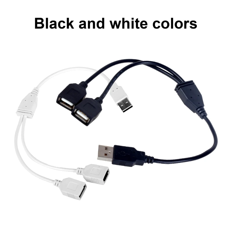 

USB Male to 2 Female Cable USB Y Splitters Cable Power Cord 30cm/11.81in