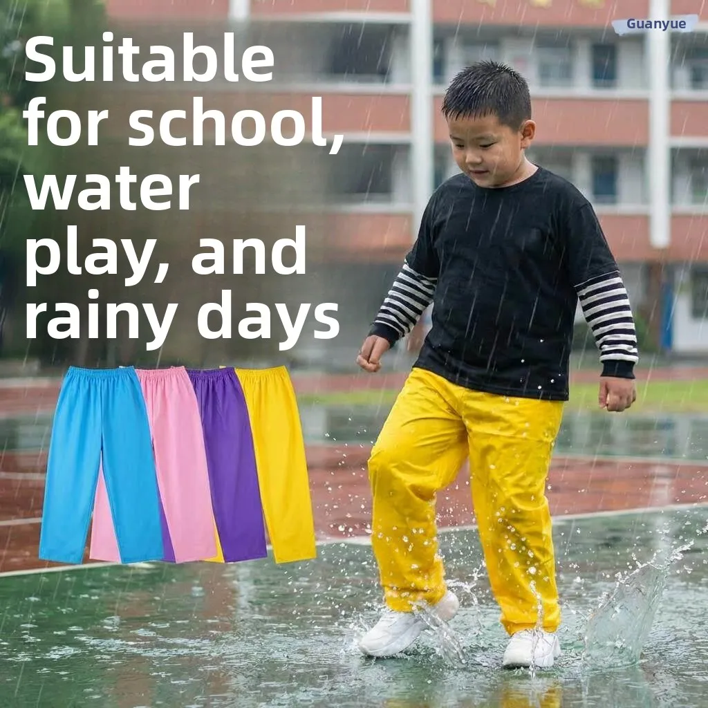 

Children's Separate Rain Pants Lower Body Easy Wear And Remove New Type Waterproof Half Body Rainproof Pants for Boys Primary...
