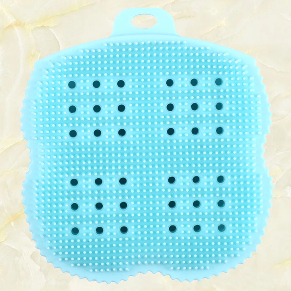 

1pc Silicone Bath Scrubber Light Green Deep Cleansing Shower Brush For Body Exfoliation Back Cleaning Multi-Purpose Massage