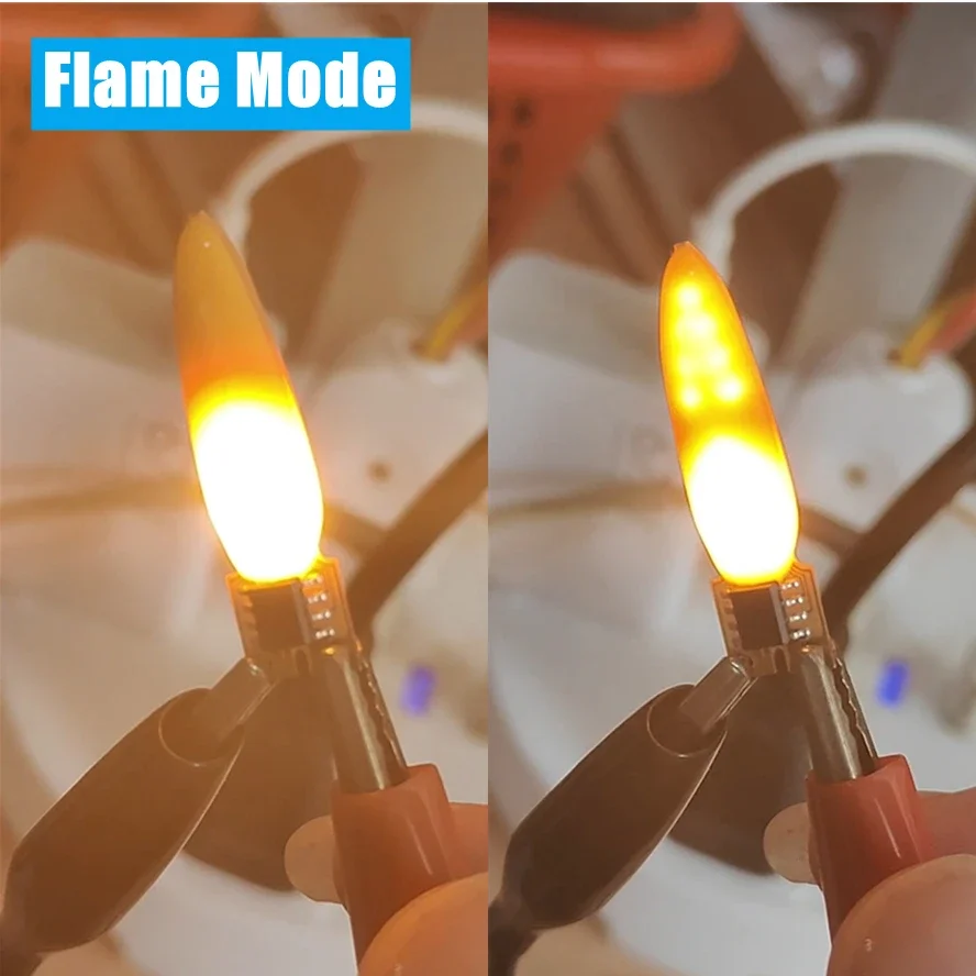 5 قطعة 2 طرق 3 فولت Led فلاش الشموع اديسون لمبة لهب LED خيوط 2200 كيلو ديود حفلة عيد ميلاد الديكور ضوء لمبة اكسسوارات #3