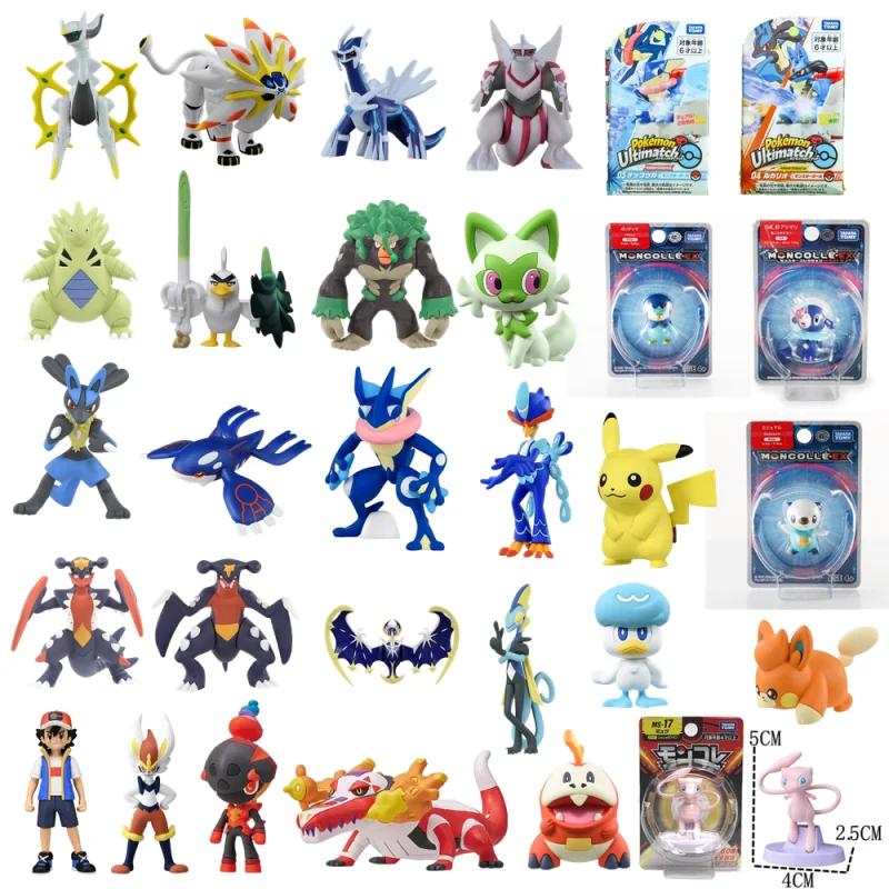 

Mini Pokemon Action Figures Lucario PVC Model Toys Sprigatito Inteleon Mew Figurines Greninja Fuecoco Cartoon Kids Birthday Gift