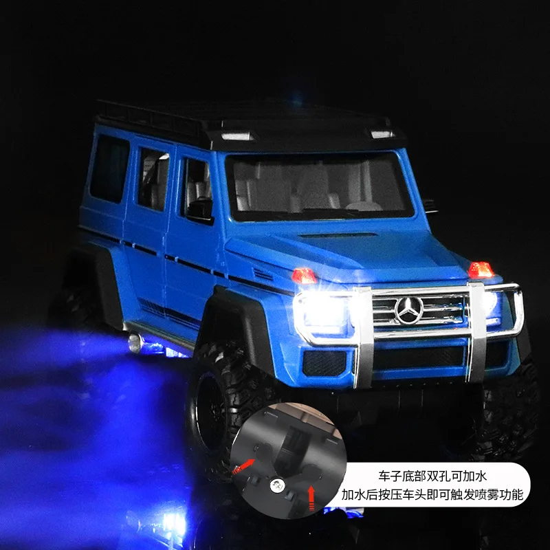 1:24 G Legierung Auto Modell Doppel Spray Geländewagen Simulation Metall Sechskant Absorber Diecast Legierung Auto Modell Sammlerstück