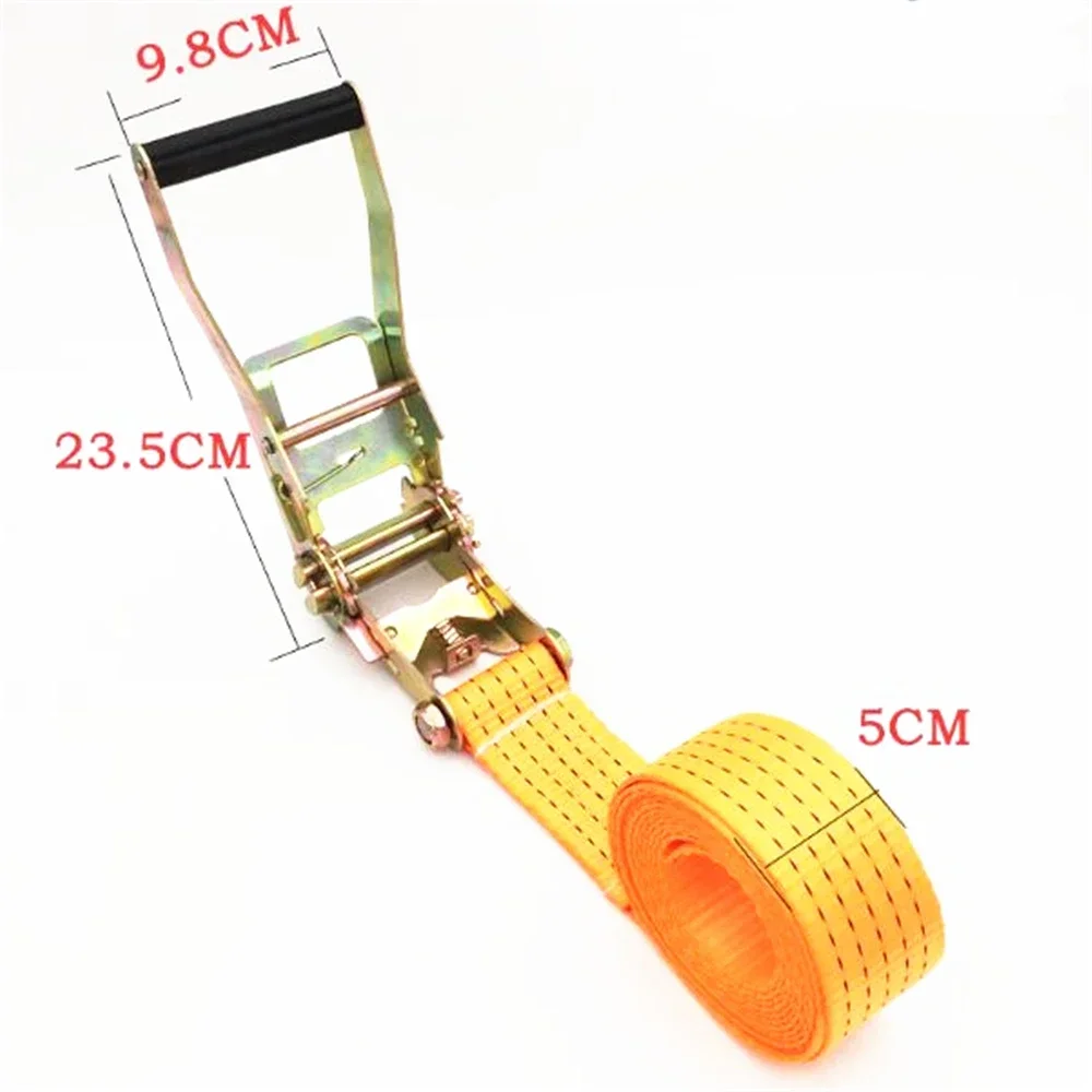 2 Inch 5CM Wide Ratchet Hookless Tensioner Bundler Bundled Tape Tie Belt Cargo Fixed Polyester Webbing