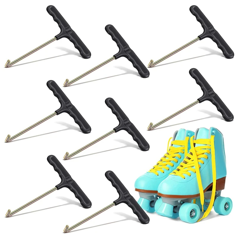 8 Pieces Ice Skates Laces Skate Tightening Tool Ice Skates Lace Tightener Hockey Skate Lace Trampoline Tool