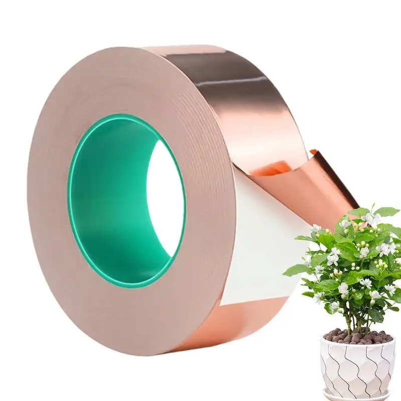 Copper Tape For Slugs Self Adhesive Snail Barrier Tape Conductive Coppers Foil Tape For Paper Circuits DIY Crafts Soldering