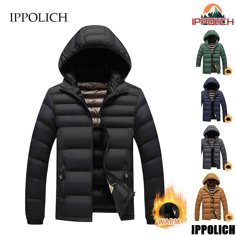 Men's Cotton Clothes Coats Winter Puffy Warm Coats High Quality Fabric Hooded Casual Outdoor Fishing Skiing Climbing Cotton Coat