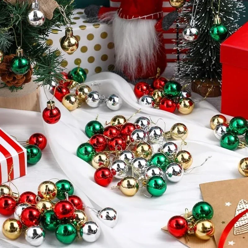 3CM Classic Pure Color Christmas Ball Pendant Jewelry High-grade Electroplating Bright Christmas Ball Christmas Decorations