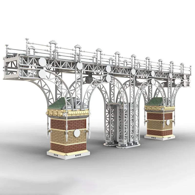 Moc tijolos de construção trem série coastertrack ferrovia bridgetechnologia blocos modulares presentes brinquedos para crianças conjuntos diy montagem