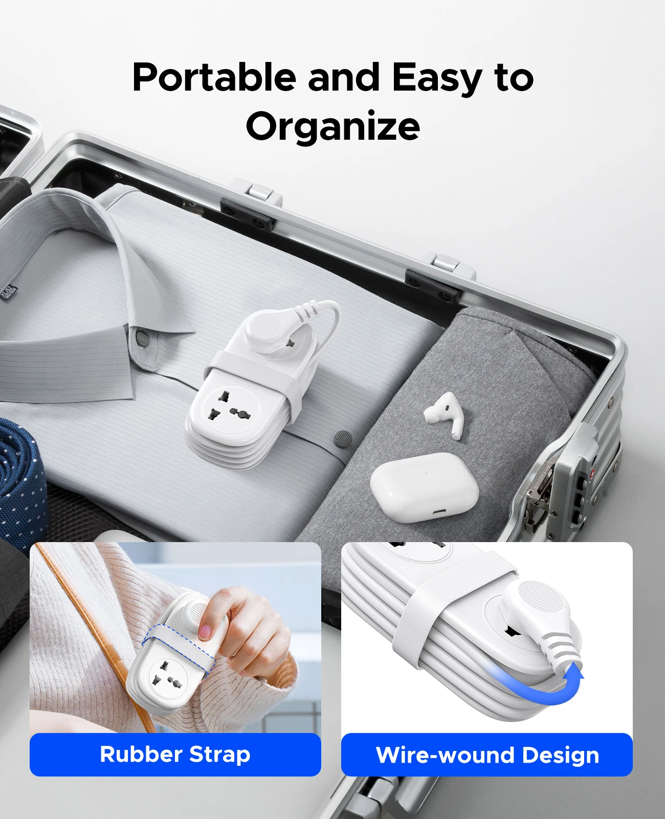 Presa multipla elettrica Spina ORICO Prese 2AC 2 USB 1 Tipo C Cavo di prolunga da 1,1 M Spine di ricarica rapida da 20 W per adattatore da viaggioHome