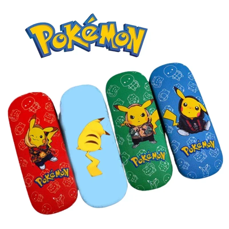 Pokemon Pikachu Glasses Case Cartoon Anime Cute Children Students Myopia Frame Glasses Accessories Protective Cover Fashion Case