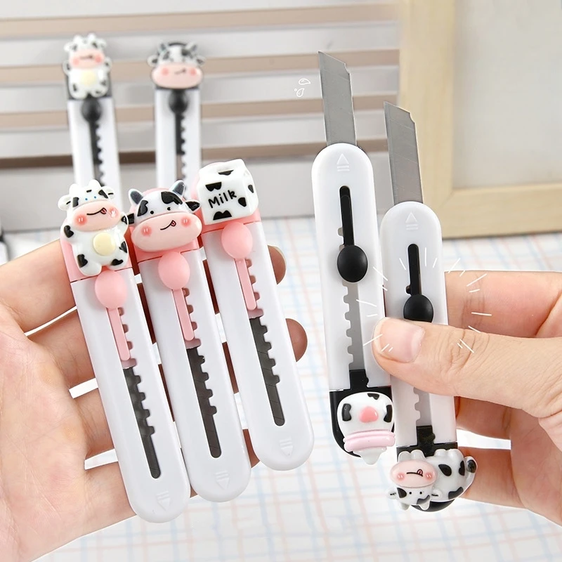 Mini Portable Utility Knife Cute Cow Hand Account Knife Student Handmade Tool Cutting Paper Knife Open Express Unboxing Knife