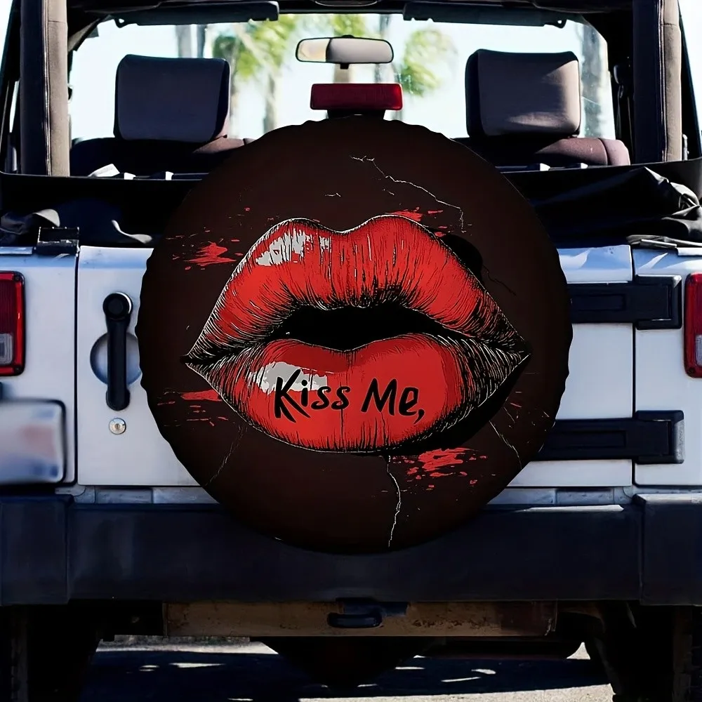 

Чехол для запасного колеса Sexy Kiss Me Lips, 100% полиэстер, водонепроницаемый, защита для колес внедорожников