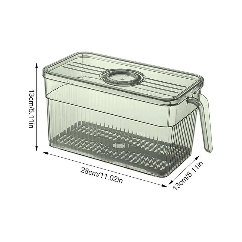 Recipientes de alimentos para geladeira, recipientes de alimentos empilháveis herméticos, elegantes, economizadores de espaço, recipientes de alimentos portáteis com tampa