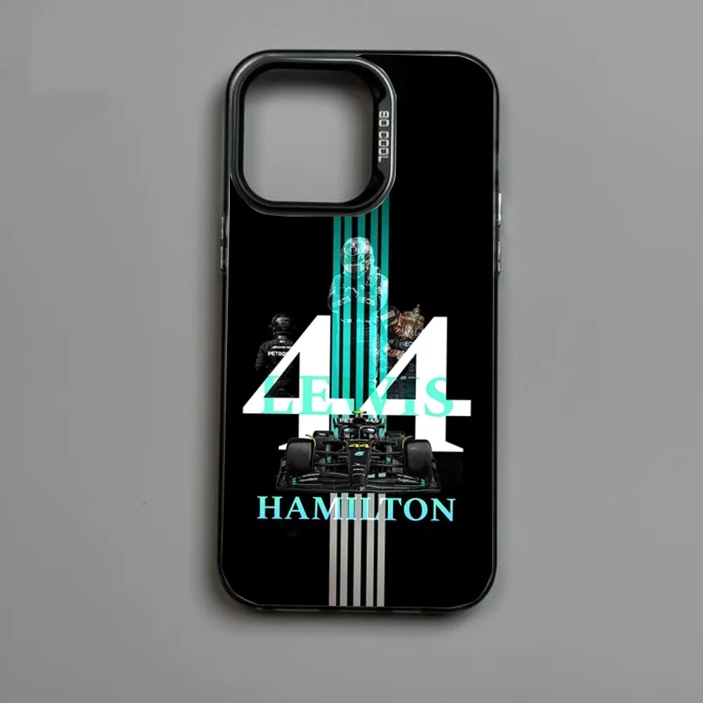 L-Lewis H-HamiltonS-S F1 44 Phone Case For iPhone16,15,14,13,12,11,Mini,Pro,MAX Candy Matte Shockproof Back Cover