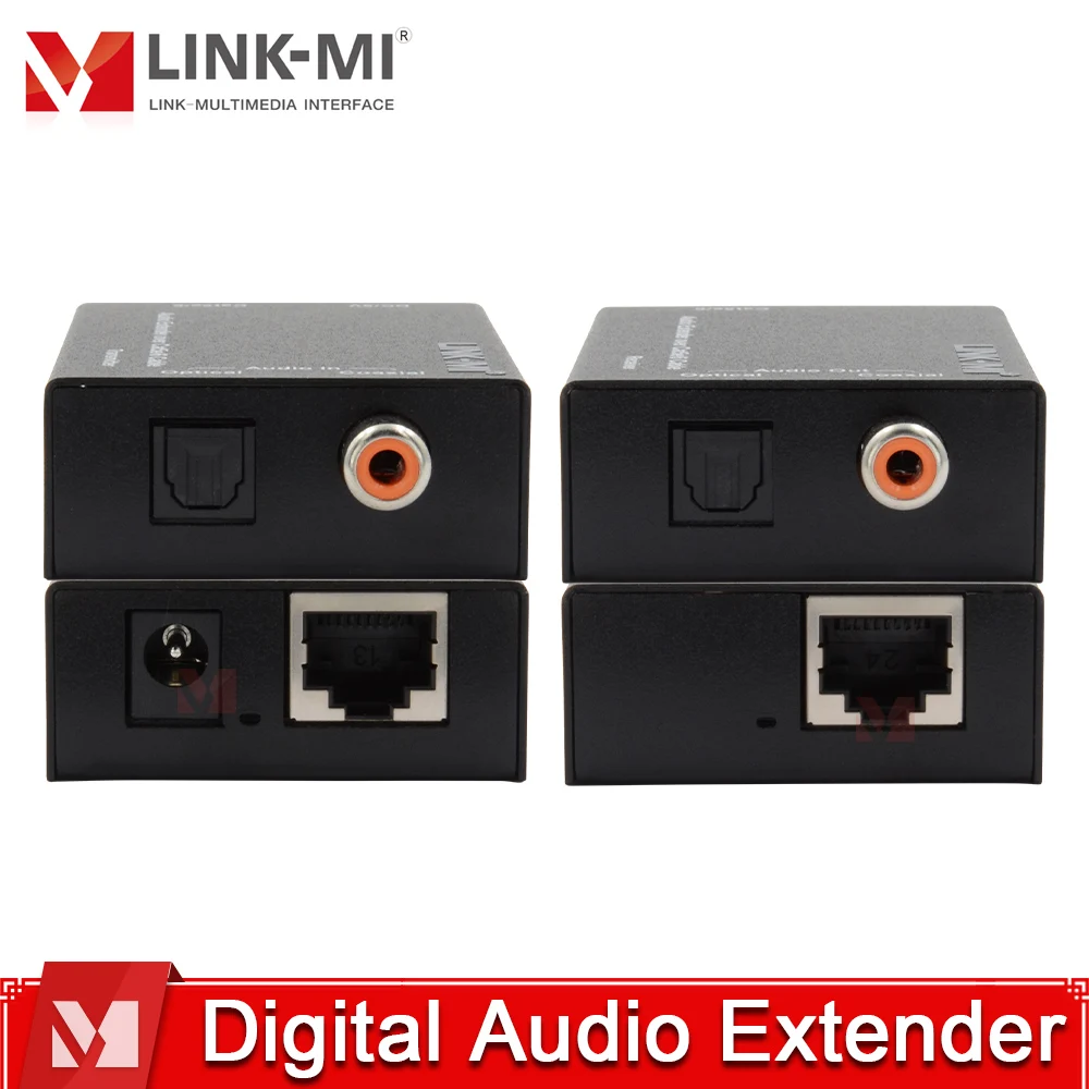 

Optical Audio Extender Audio Transmitter and Receiver KitWith 300 Meter Range Cat6 Digital