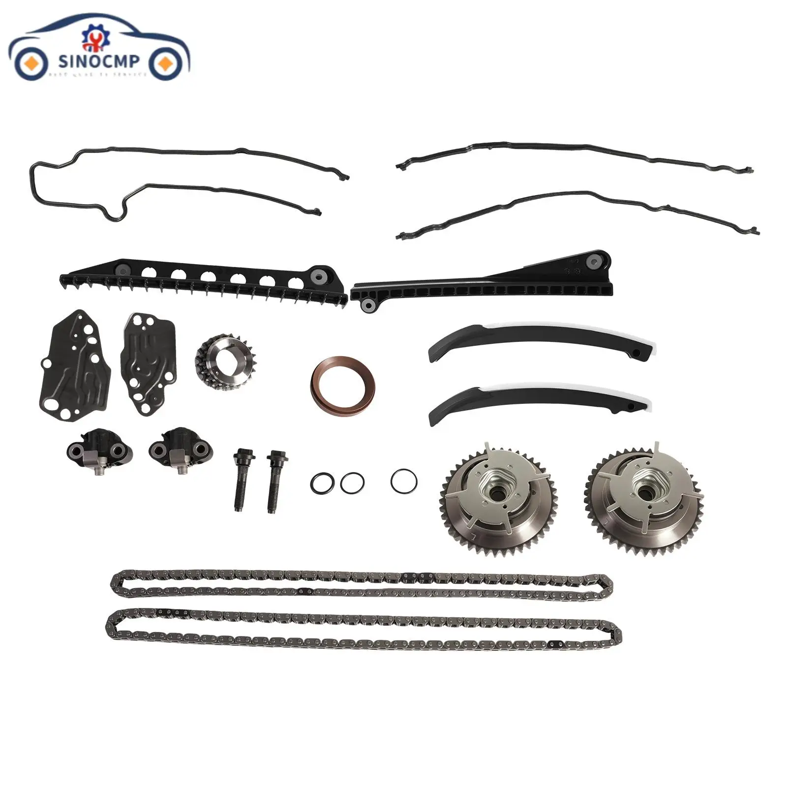 

Комплект цепи ГРМ, кулачковые фазеры + клапаны VVT 3R2Z-6A257-DA для Ford Lincoln 5,4L, компоненты двигателя, компоненты ГРМ, часть двигателя