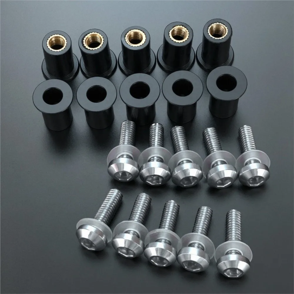 FOR BMW F950GS F850GS R1250GS R1200GS R1300GS Adventure Fastener Nuts Windscreen Windshield Screw Mounting Bolts Kit 5MM 10PCS
