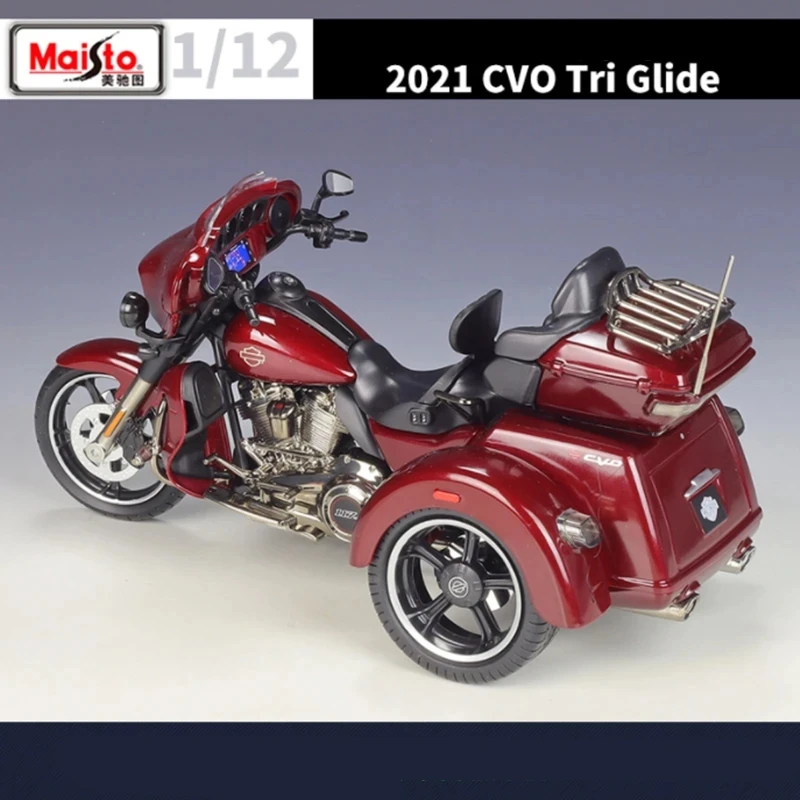 Maisto 1:12 Harley Davidson 2021 CVO Tri Glide Alloy Classic Street Motorcycle Model Diecast Leisure Motorcycle Model Gifts Toys