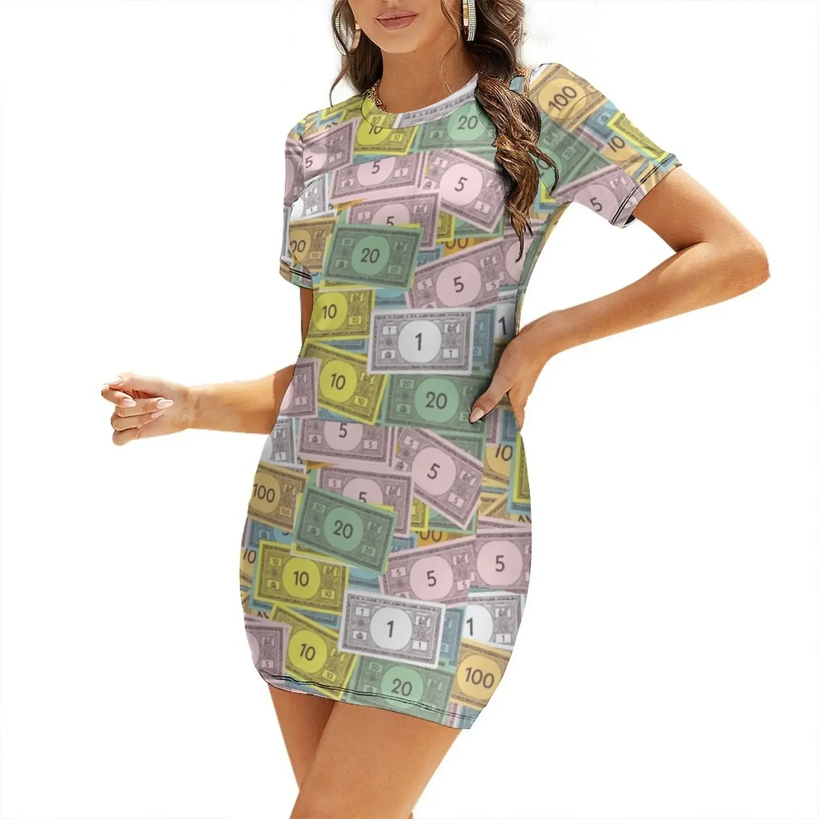 

Board Game Money Short-Sleeved Dress luxury dress cute dress