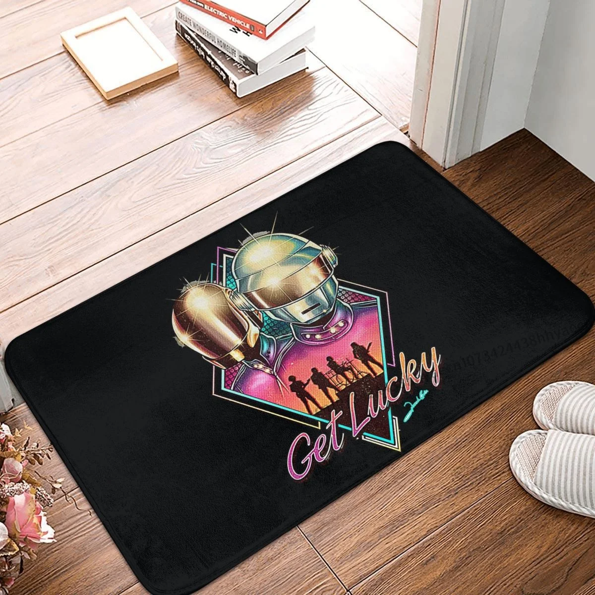 Daft Punk Electronic Music Band Bedroom Mat Get Lucky Classic Doormat Kitchen Carpet Entrance Door Rug Home Decoration