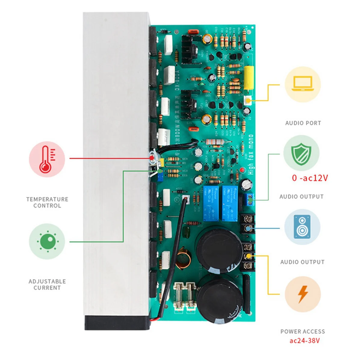 DX-800A Digital Amplifier Board-Right