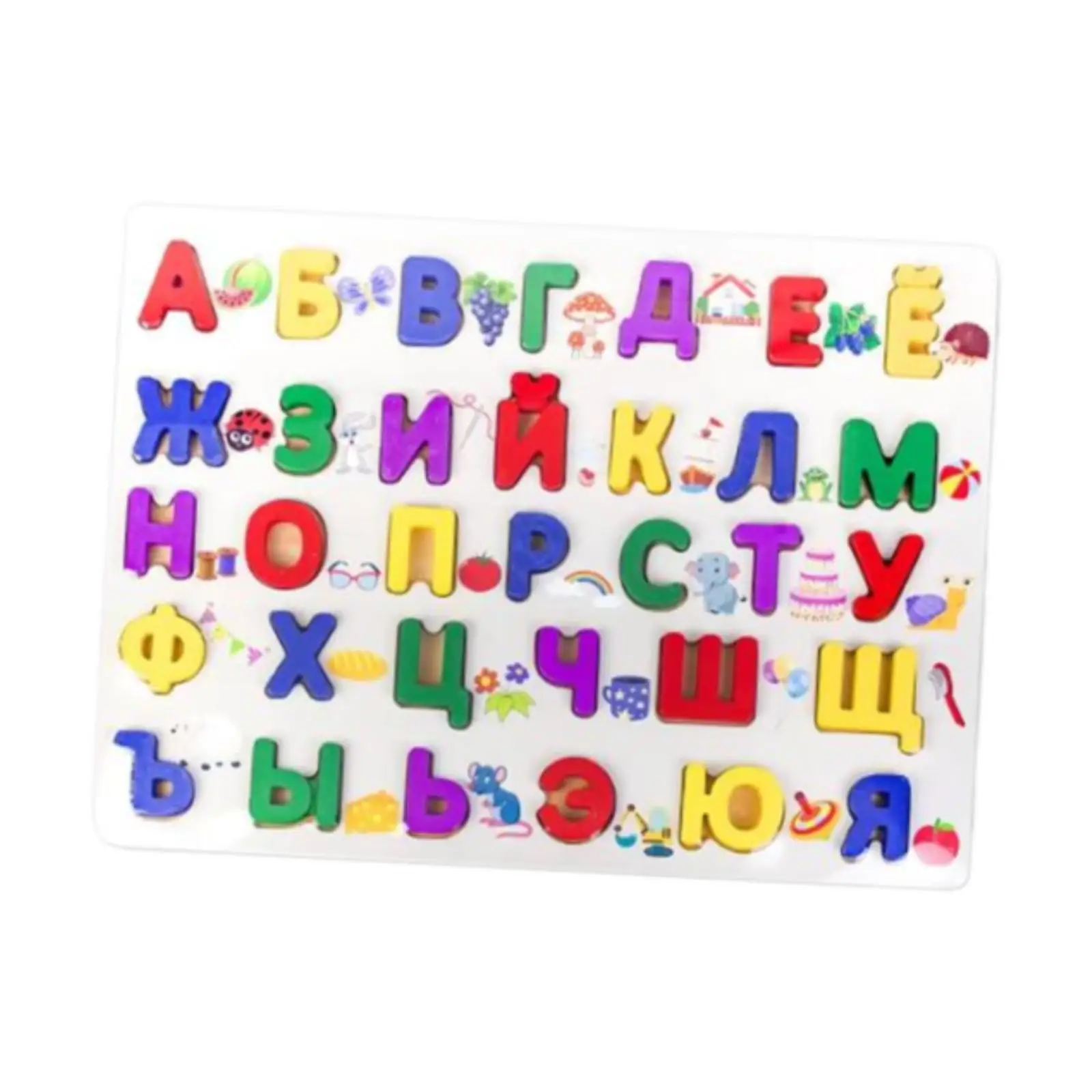 Russian Language Learning Puzzle Board for Kids 2 3 4 Year Old Boys Girls