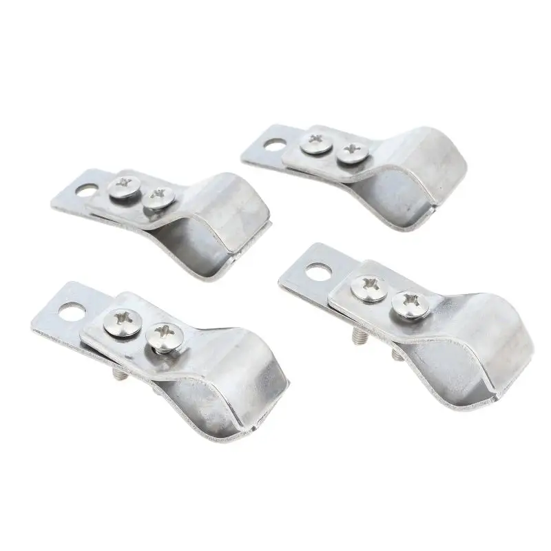 4/8pcs Pulley Small Clamp Heavy Hinges Shade Accessori Adjustable Stainless Steel Pipe Clamps For Sunshade Net Installation