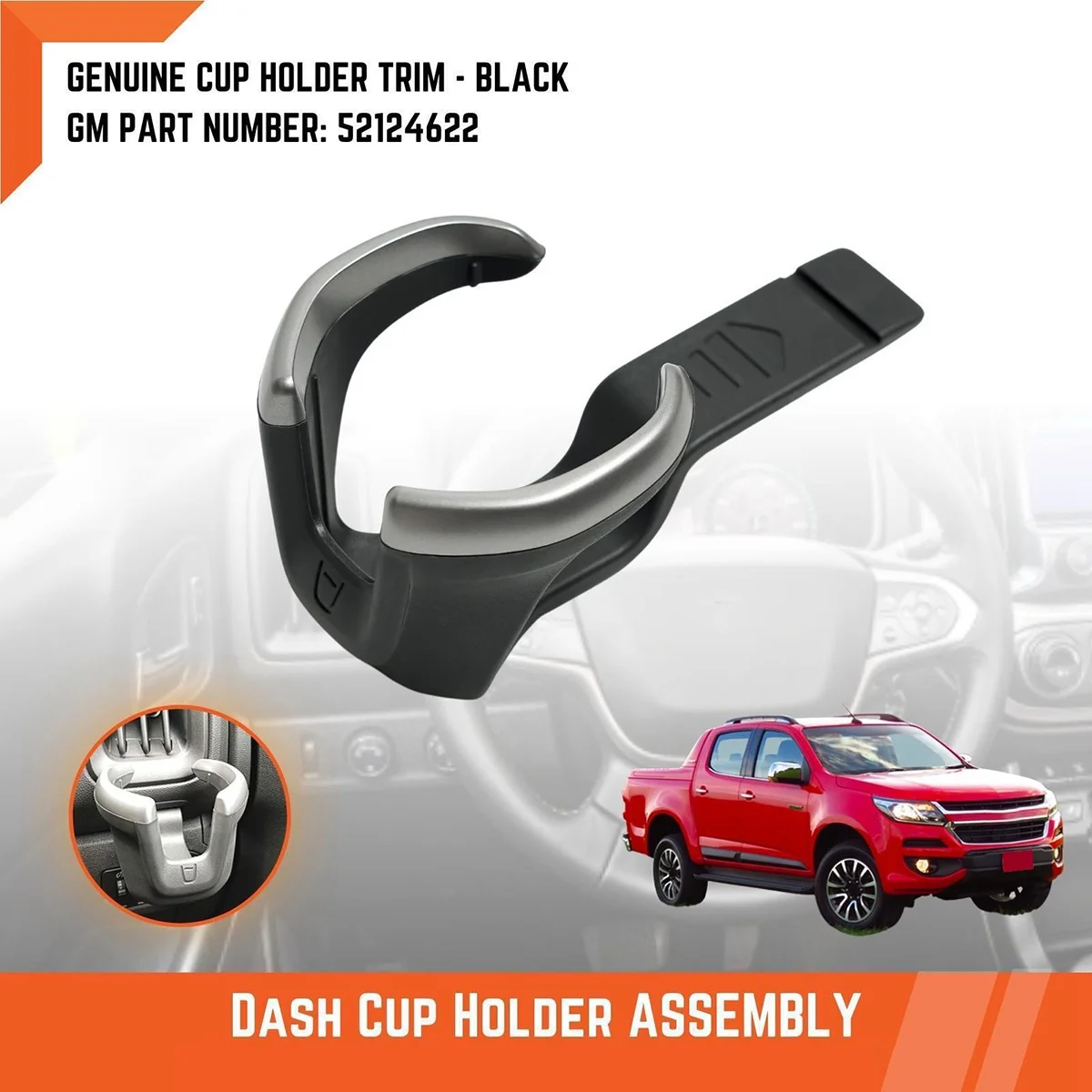 1PCS Car Dash Cup Holder Trim 52124622 for Chevrolet RG Colorado S10 Z71 LTZ LS LT 2016-2022 Under Air Vent Can Holder
