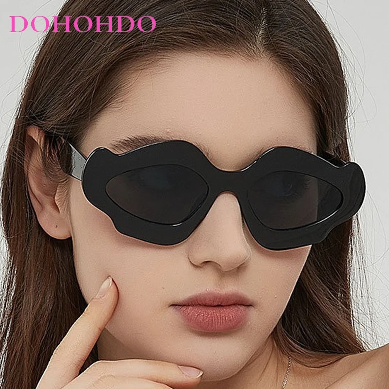 

Trend Personality Irregular Shape Rainbow Women Sunglasses Luxury Designer Men Sunglass Party Street Photography Eyewear UV400
