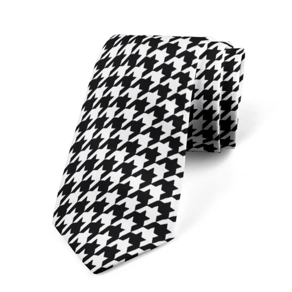 عارضة 8 سنتيمتر houndstooth التعادل ضيق لينة الكلاسيكية التعادل قابل للتعديل اليد تعادل الرجال ربطة العنق دعوى الملحقات