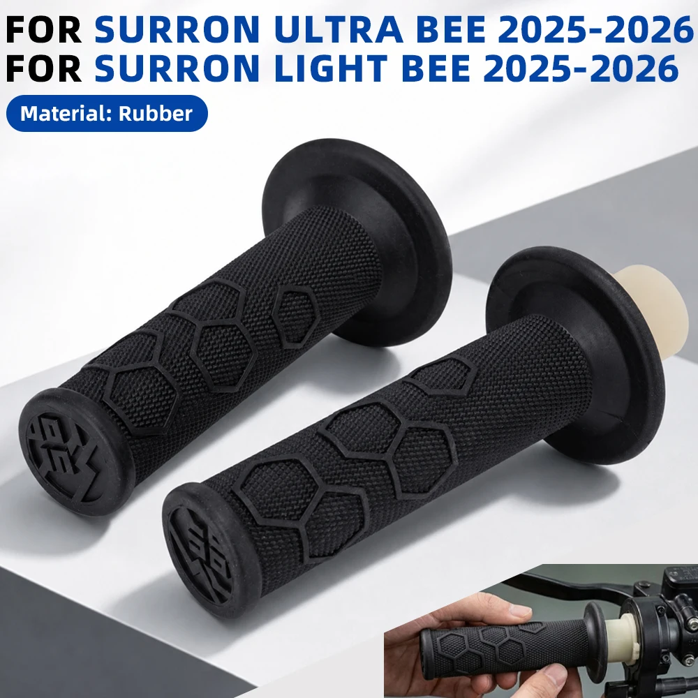 Motorcycle Anti-Slip Handlebar Grips For Surron Ultra Bee Light Bee 2025-2026 Electric Off Road Dirt Bike Ebike Rubber Parts