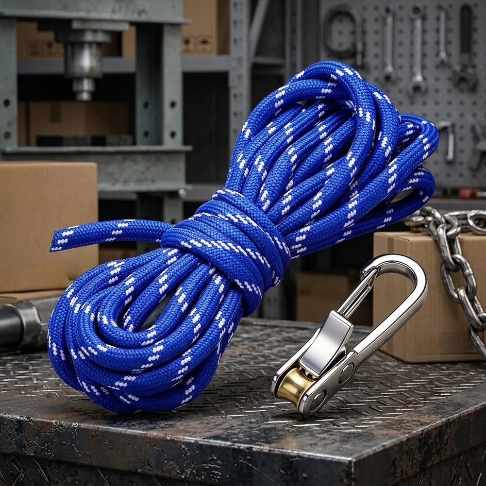 Rope Tightener With Alloy Steel Hooks And Stakes Automatic Locking Cord Tensioner For Camping Tent Cargo Securing Outdoor Gear T